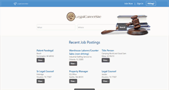 Desktop Screenshot of legalcareersite.com