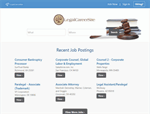 Tablet Screenshot of legalcareersite.com